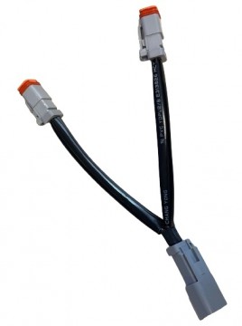 Splitter med 1xDT2 han og 2xDT2 hunkobling